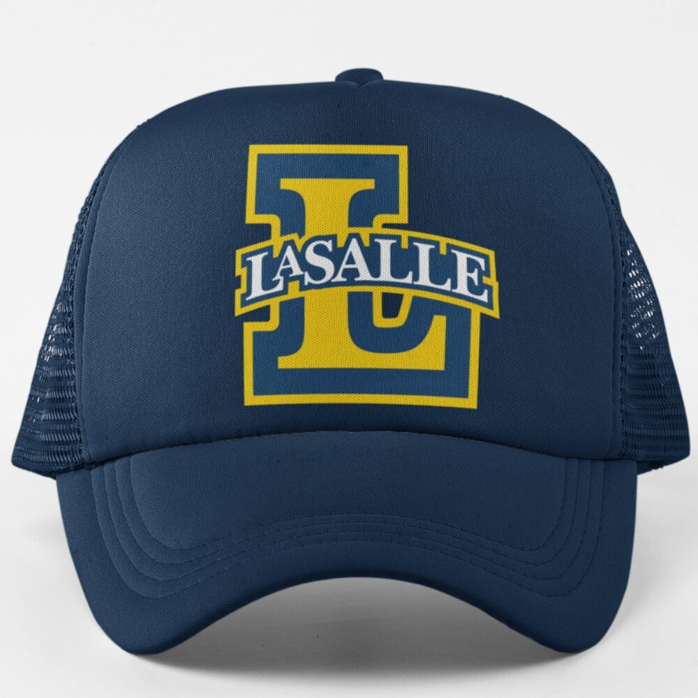 NEW La Salle Explorers Foam Trucker Mesh Snapback Hat NAVY